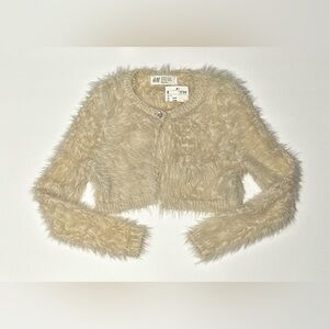 H&M Cream Fuzzy Cardigan